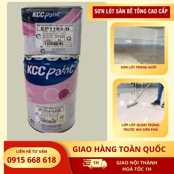 Sơn Lót Sàn Bê Tông Cao Cấp KCC EP1183 16 Lít