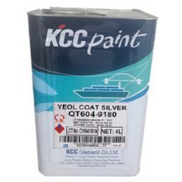 Sơn Chịu nhiệt KCC 400 độ QT604-9180 Màu bạc