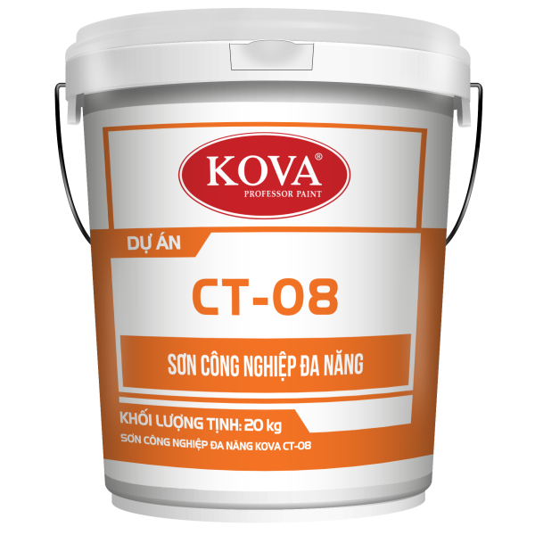 Sơn Công Nghiệp Đa Năng KOVA CT-08 Không Nhám ( Đỏ, Xanh Lá, Trắng) 20kg